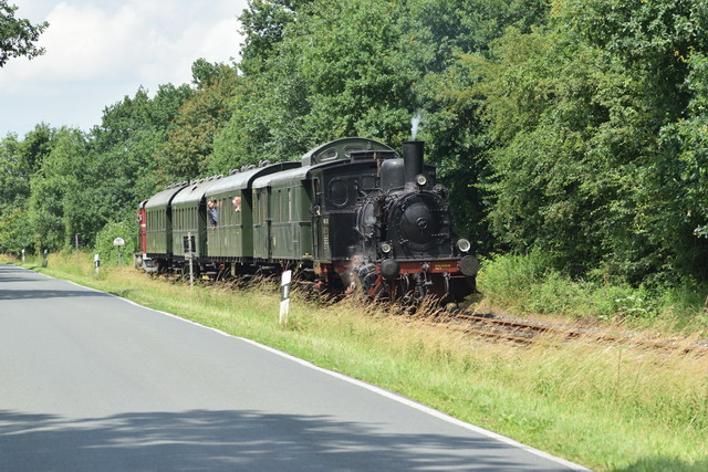 Radbod auf der Strecke mit Plattformwagen